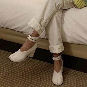 SOLD white tabi pumps